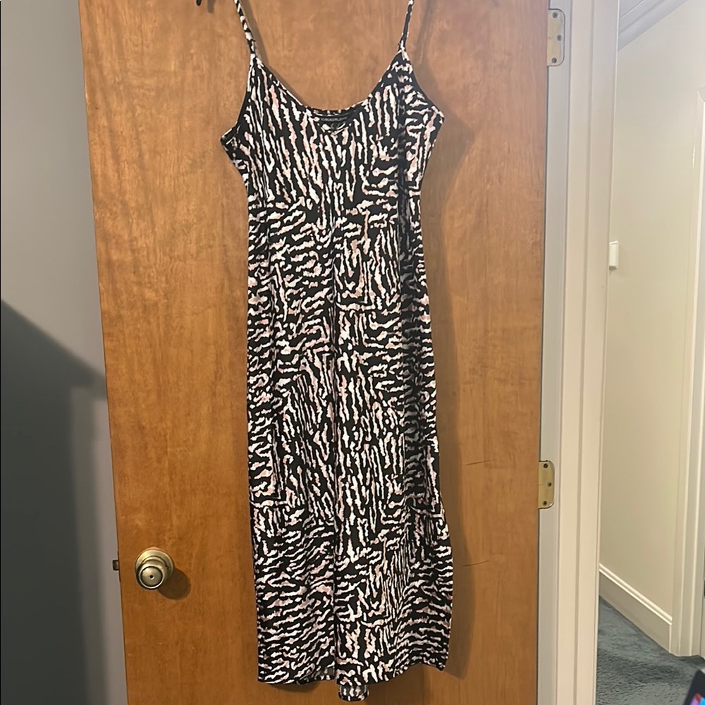 Stylish Black and White Zebra Print Dress